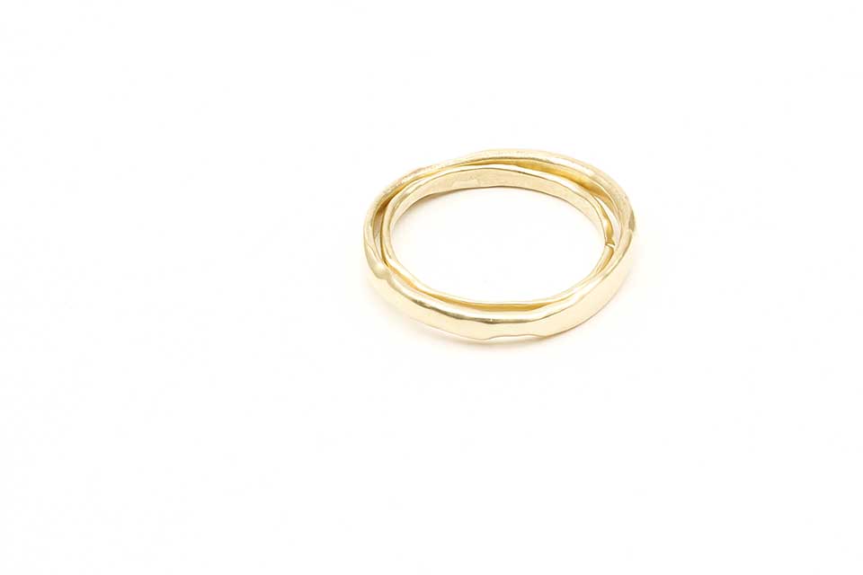 Irregular Eco Friendly Gold Wedding Rings
