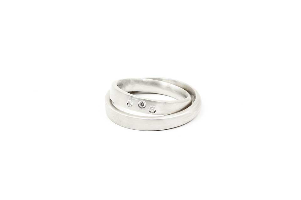 White Gold Diamond Wedding Rings 'My Other Half'