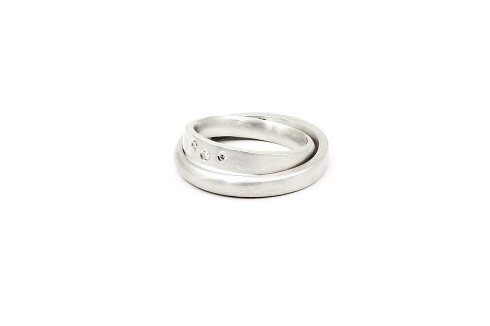 White Gold Diamond Wedding Rings 'My Other Half'