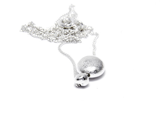 Pure silver nugget necklace Crude No 2