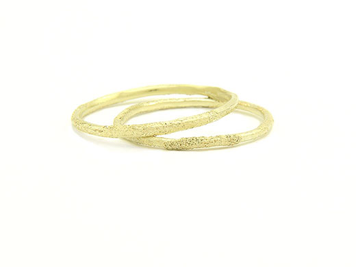 Slim Gold Dust Ring Collection Moss