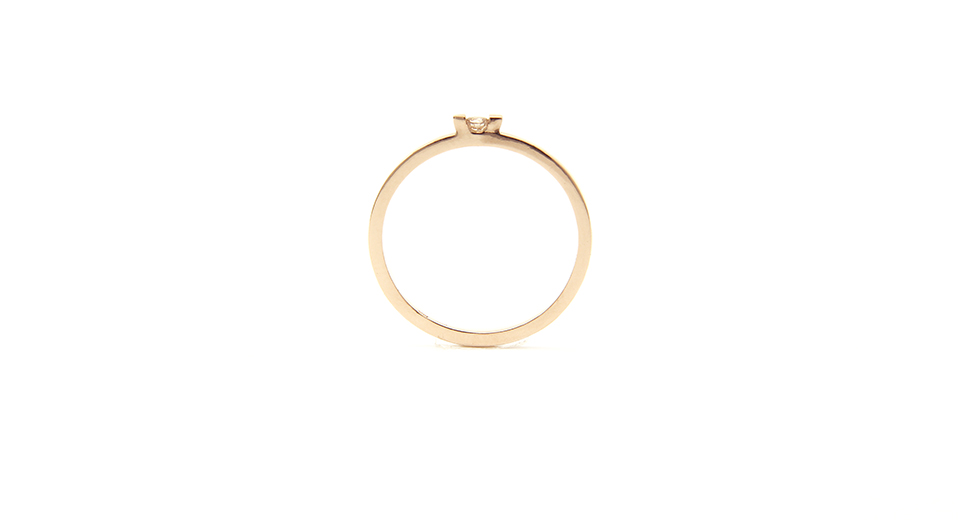 Moderny minimalisticky zasnubny prsten z ruzoveho zlata