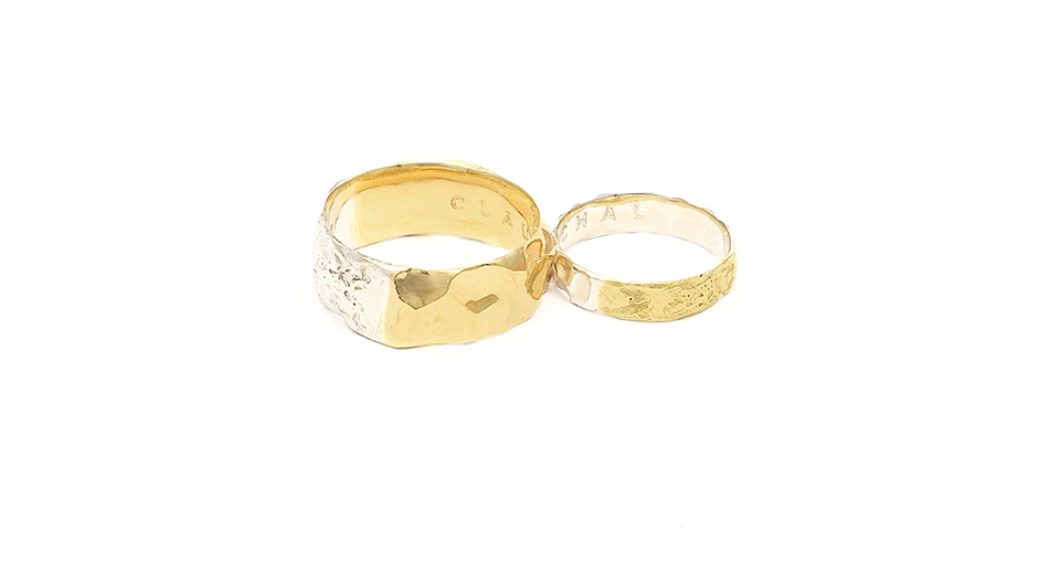 Carved-white-yellow-gold-wedding-bands